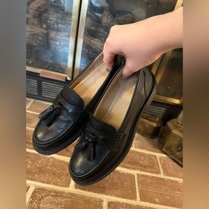 Sam Edelman Caylia Leather Tassel Chunky Loafer Size 6.5 in Black